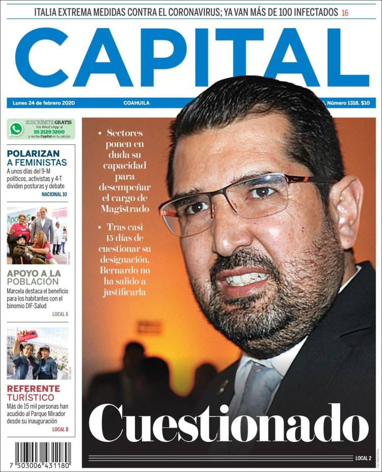 Portada de Capital Coahuila (M&eacute;xico)