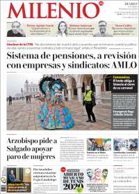 Portada de Milenio de Monterrey (M&eacute;xico)