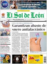 Portada de El Sol de León (M&eacute;xico)
