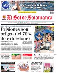 Portada de El Sol de Salamanca (M&eacute;xico)