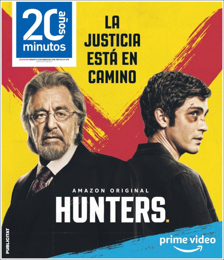 Portada de 20 Minutos - Barcelona (Spain)