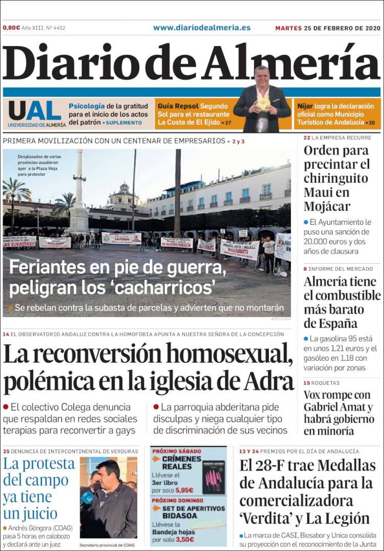 Portada de Diario de Almería (España)