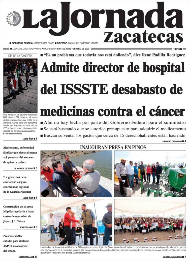 Portada de Jornada de Zacatecas (México)