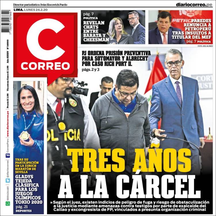 Portada de Diario Correo (Perú)