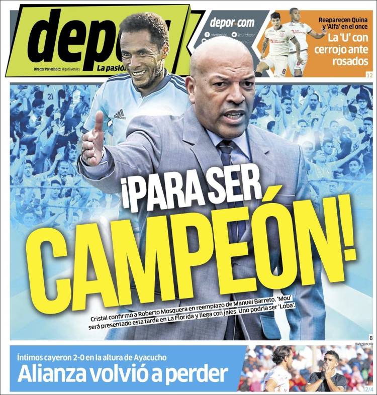 Portada de Depor (Perú)