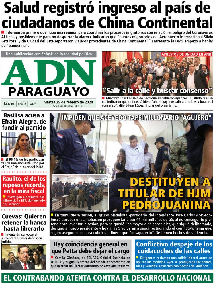 Portada de ADN Paraguayo (Paraguay)