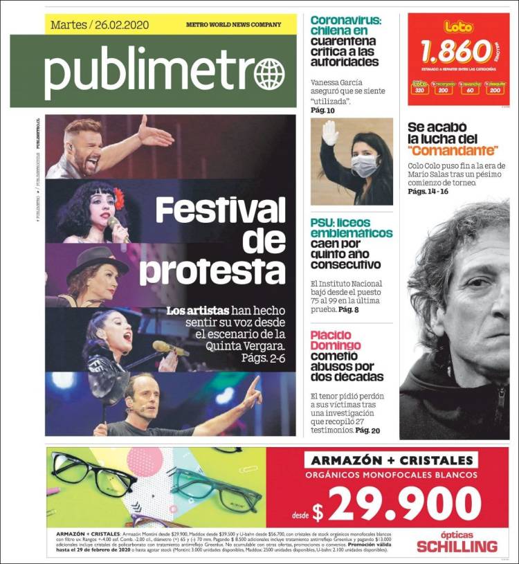 Portada de Publimetro (Chile)