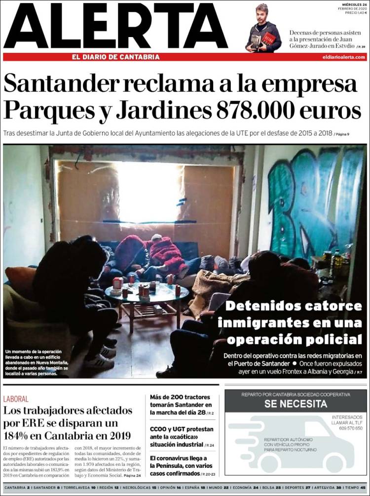 Portada de Alerta - El Diario de Cantabria (Espa&ntilde;a)