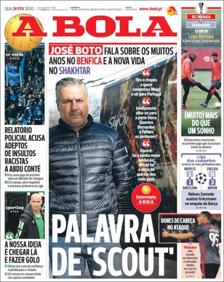 Portada de A Bola (Portugal)