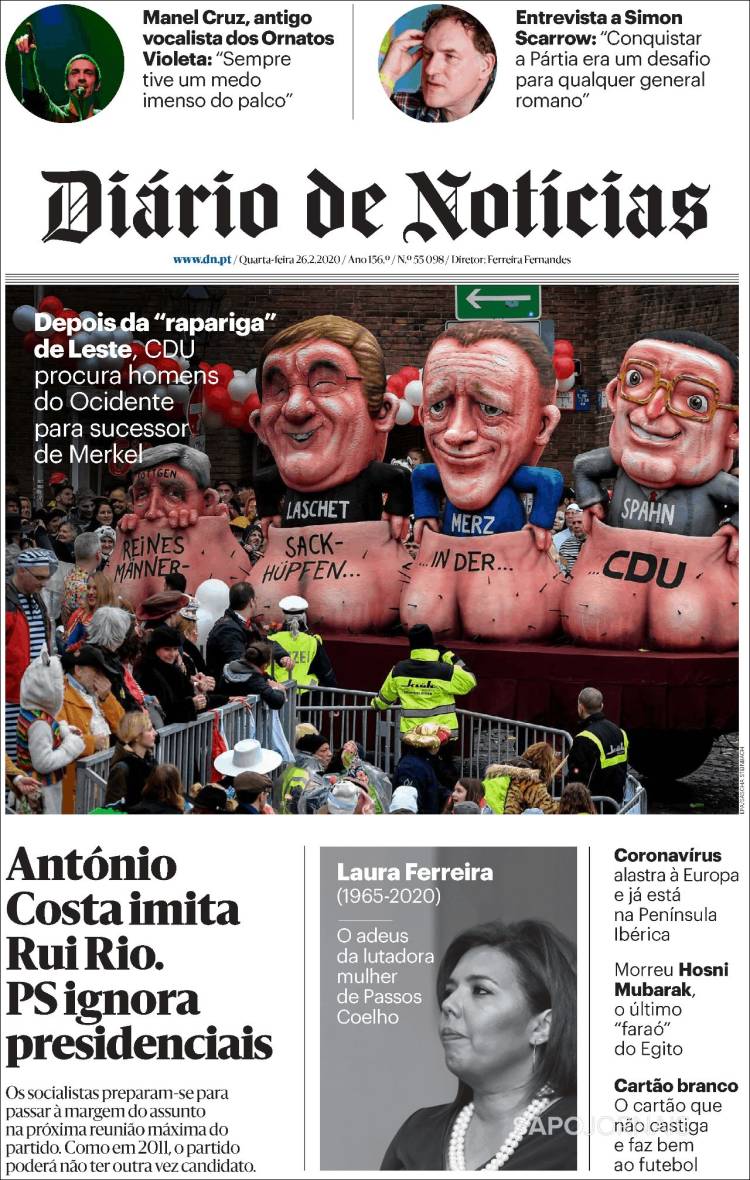 Portada de Diário de Noticias (Portugal)