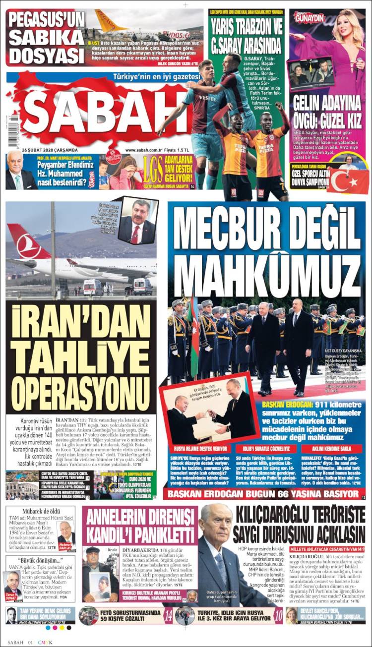 Portada de Sabah (Turqu&iacute;a)