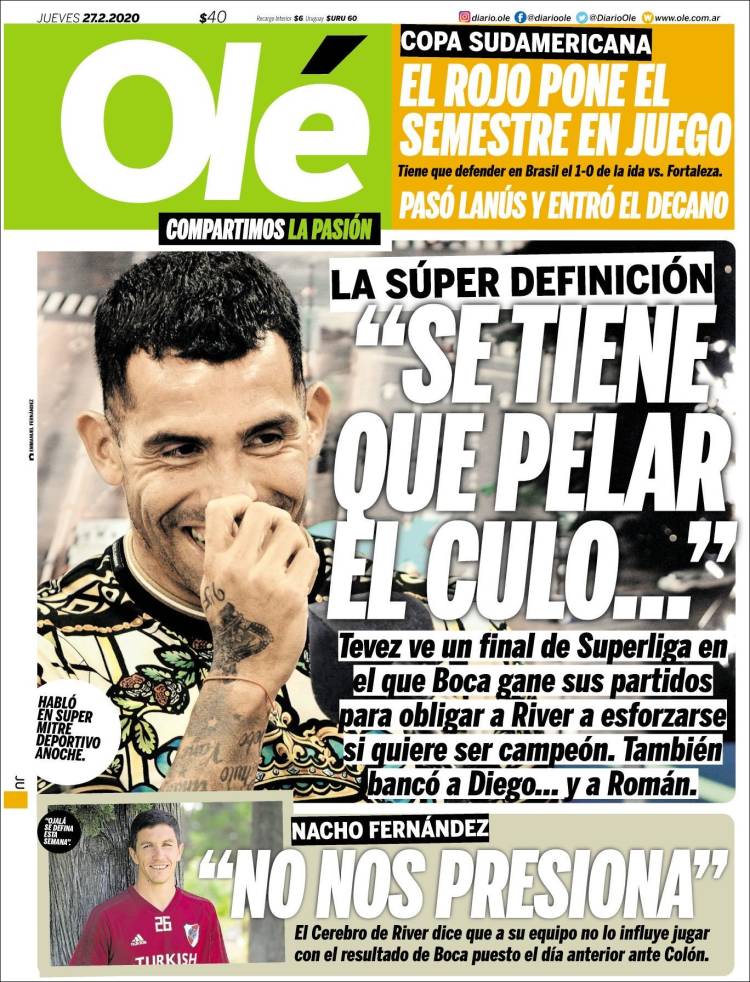 Portada de Olé (Argentina)