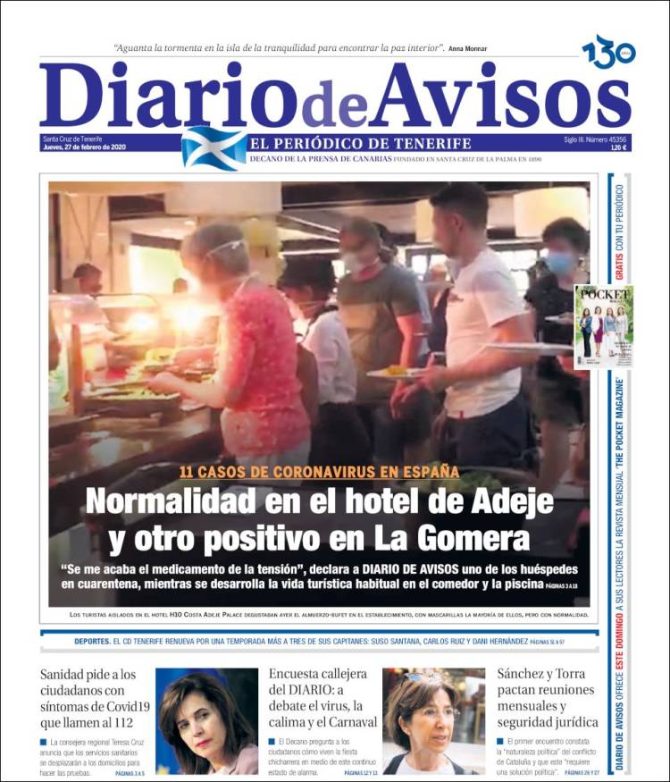 Portada de Diarios de Avisos (Espa&ntilde;a)