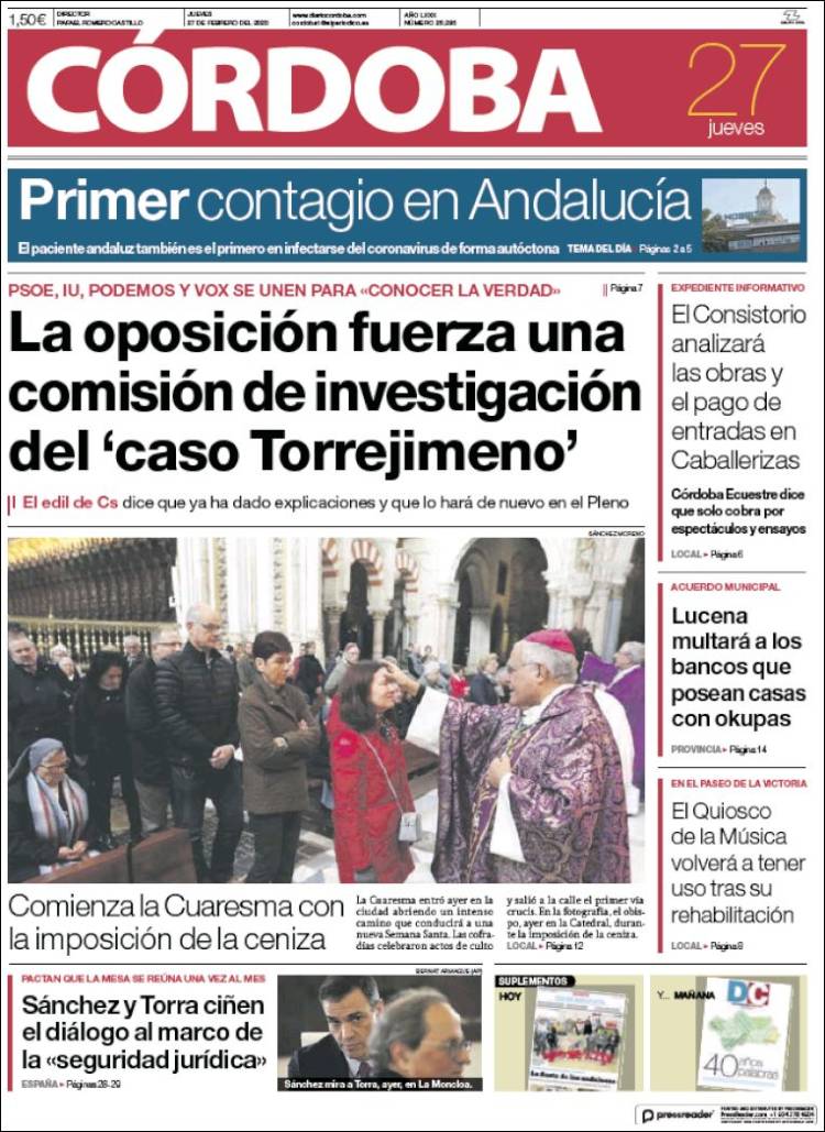 Portada de Diario de Córdoba (Espa&ntilde;a)