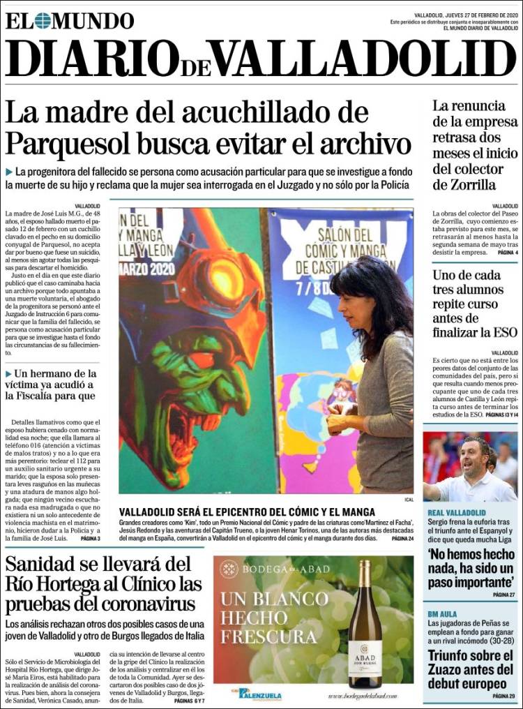 Portada de Diario de Valladolid (Espa&ntilde;a)