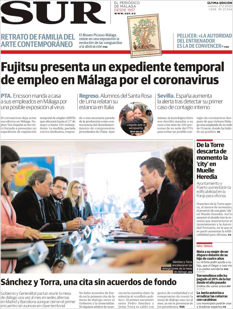 Portada de Diario el Sur (Espa&ntilde;a)