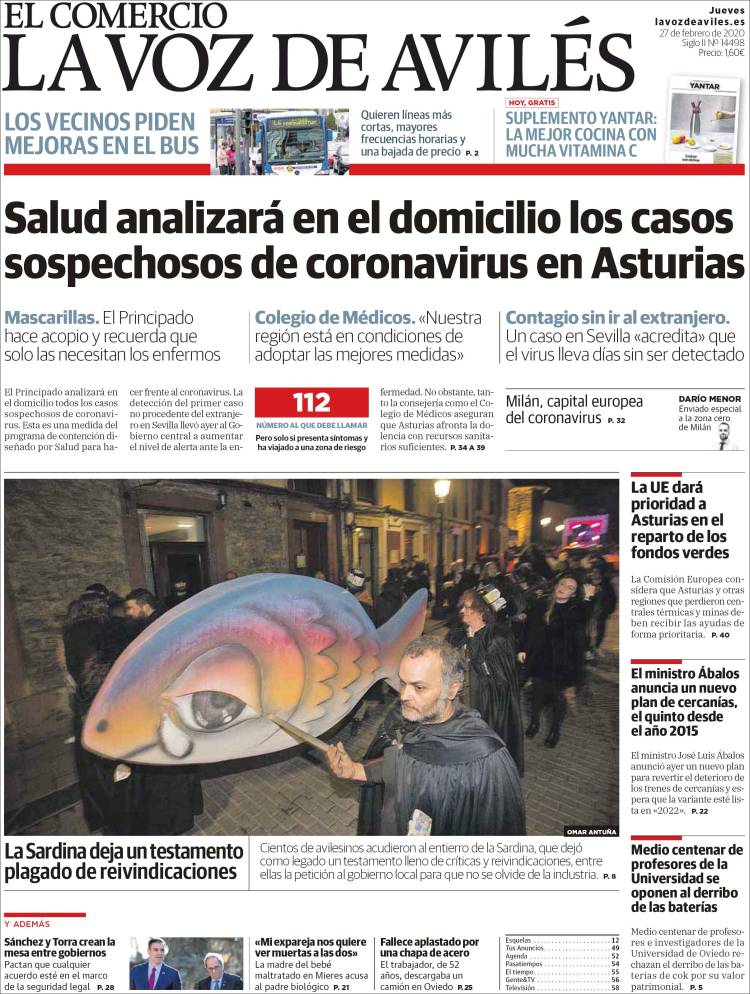 Portada de El Comercio - Avilés (Espa&ntilde;a)