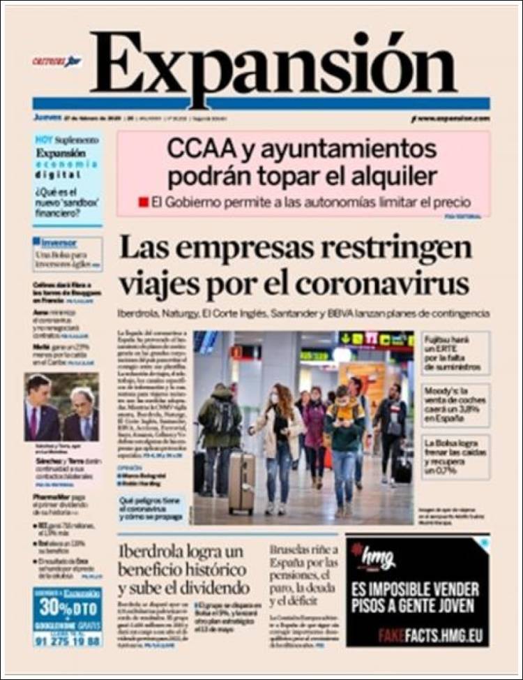 Portada de Expansión (Espa&ntilde;a)