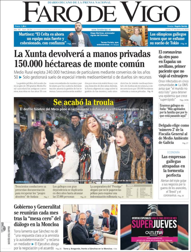 Portada de Faro de Vigo (Espa&ntilde;a)