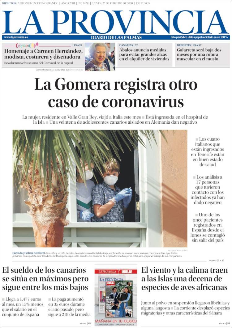 Portada de La Provincia (Espa&ntilde;a)