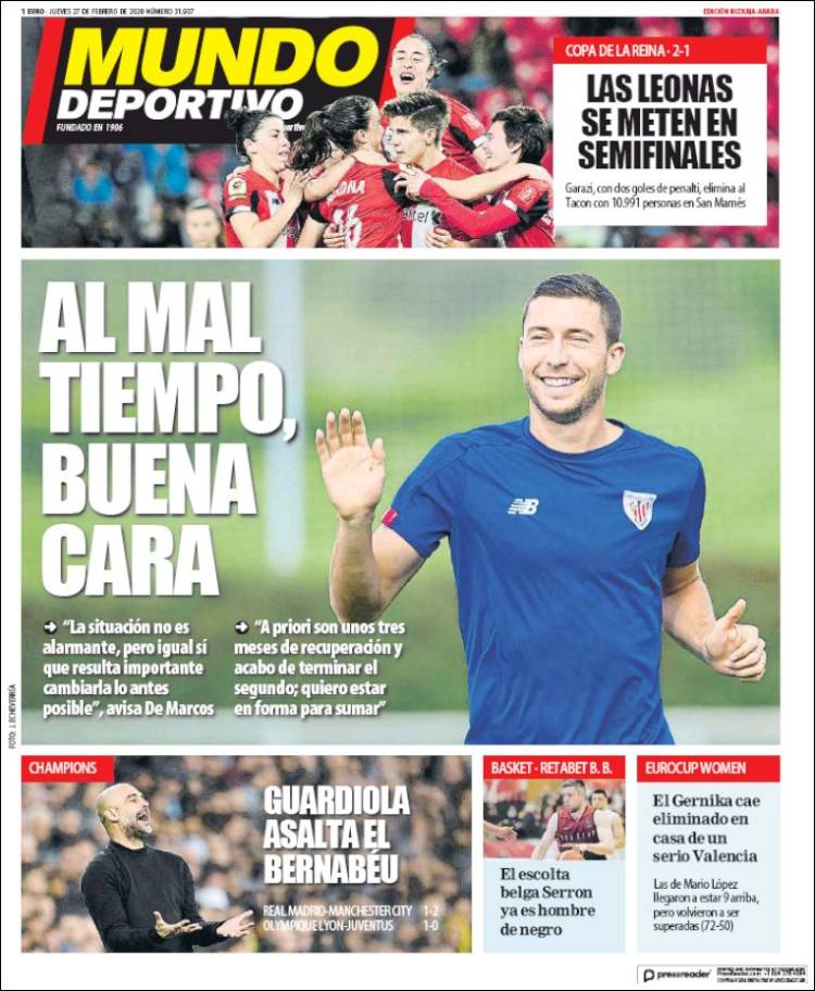 Portada de Mundo Deportivo Bizkaia (Espa&ntilde;a)