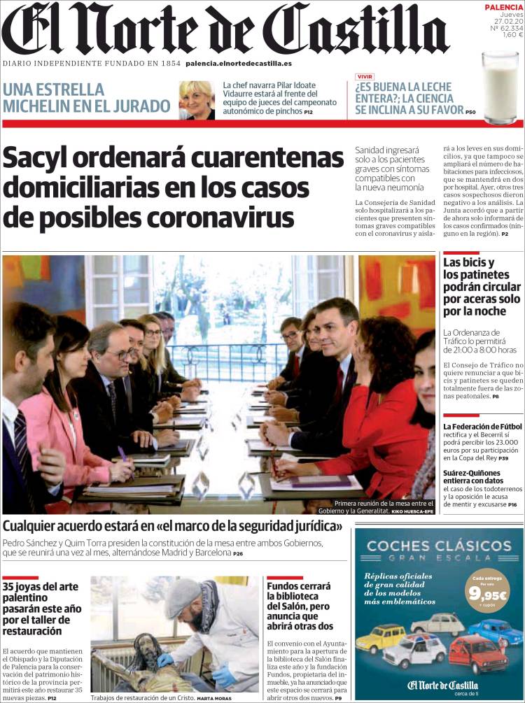 Portada de Norte de Castilla - Palencia (Espa&ntilde;a)