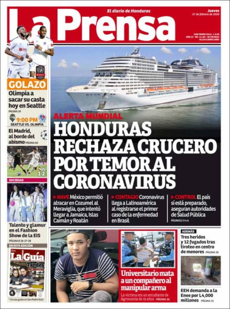 Portada de La Prensa (Honduras)