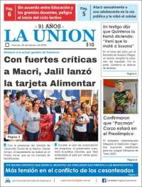 Portada de La Unión (Argentina)