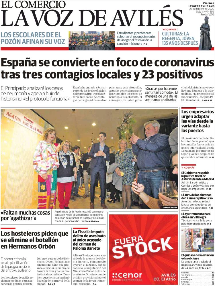 Portada de El Comercio - Avilés (España)