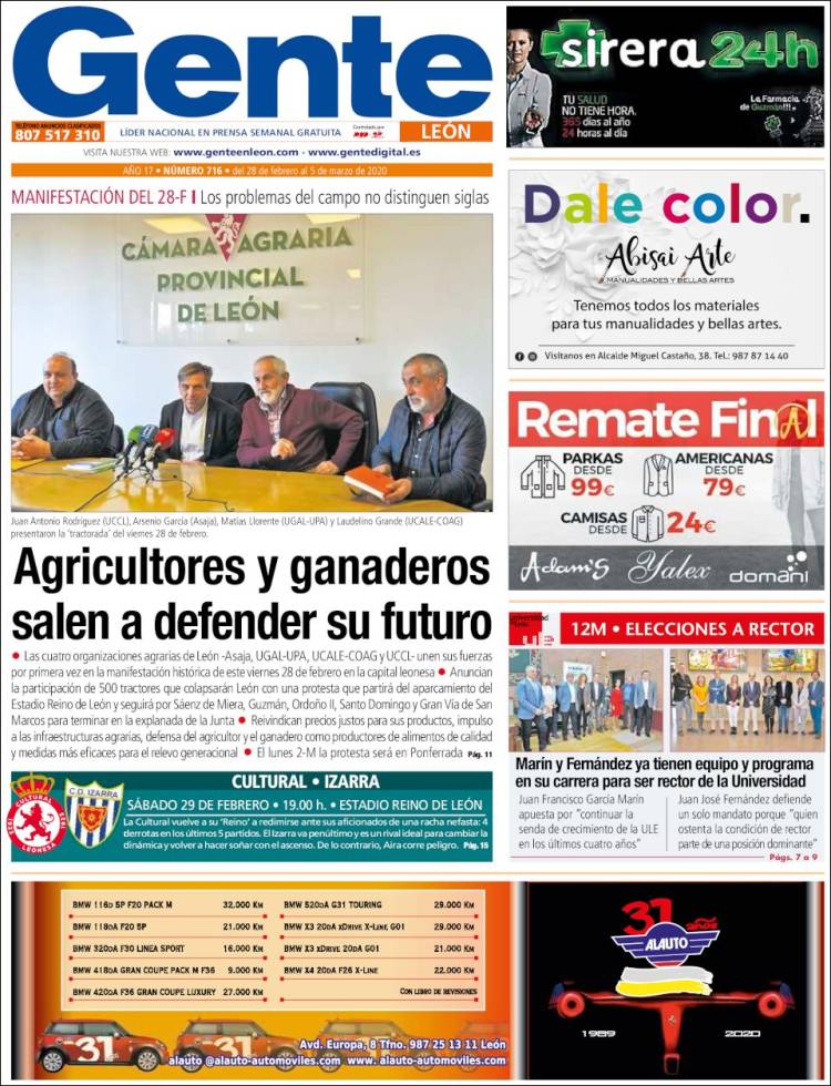 Portada de Gente en León (España)