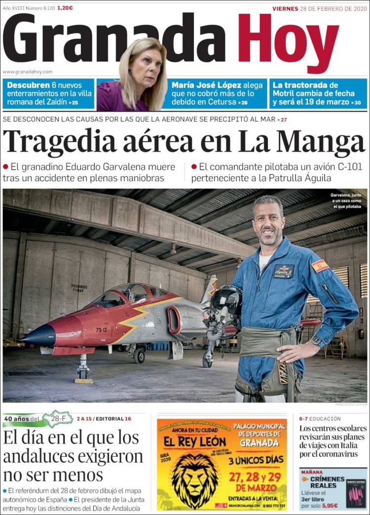 Portada de Granada Hoy (España)