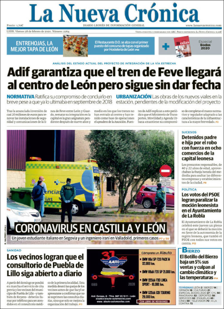 Portada de La Nueva Crónica (España)