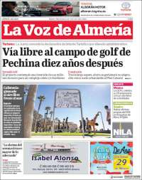 Portada de La Voz de Almería (España)