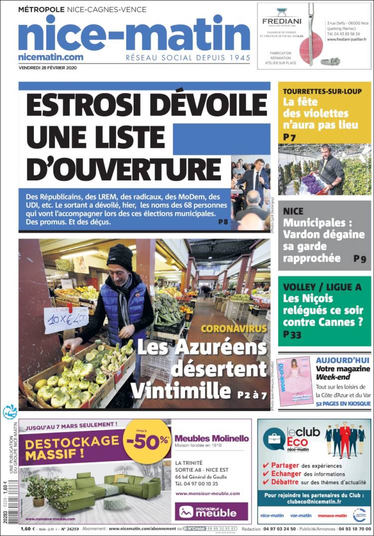 Portada de Nice-Matin (France)