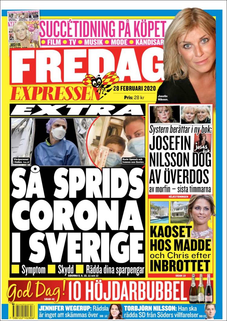 Portada de Expressen (Suecia)
