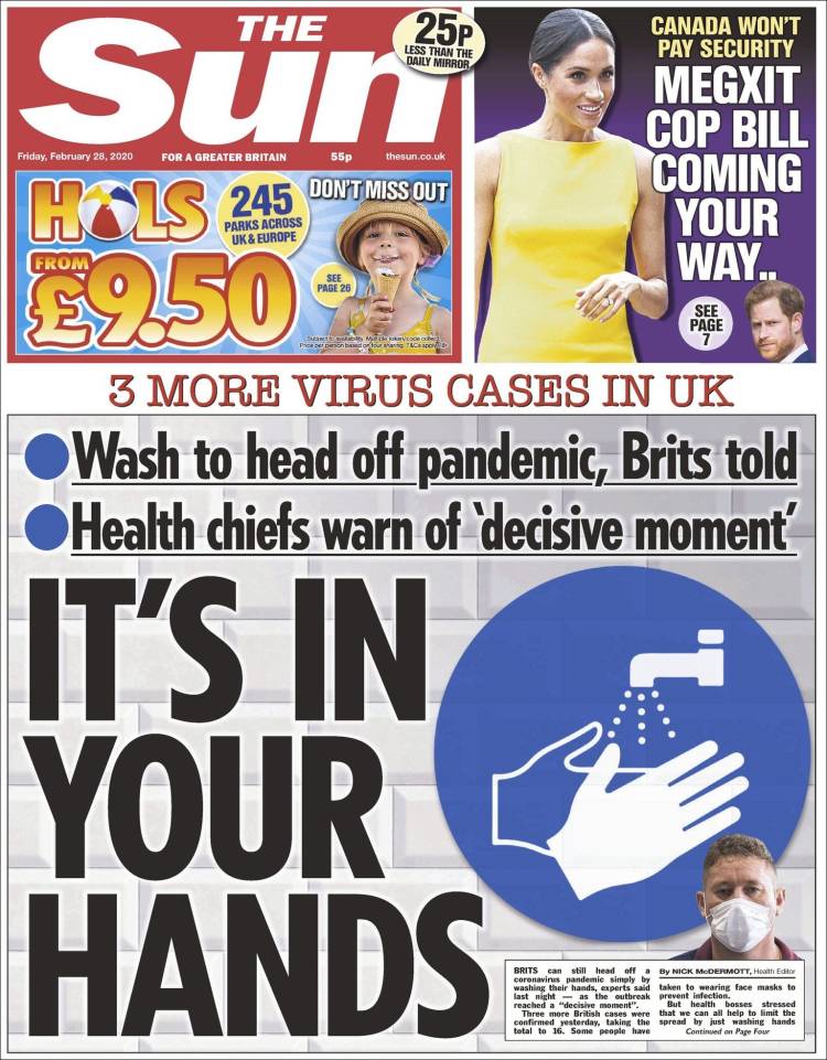 Portada de The Sun (Royaume-Uni)