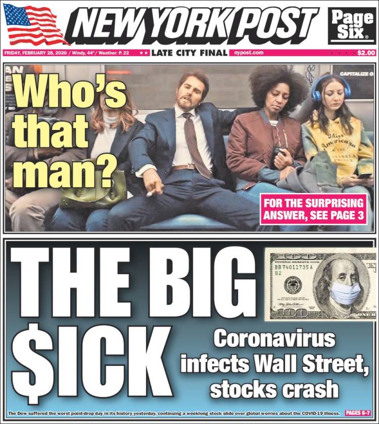 Portada de New York Post (USA)