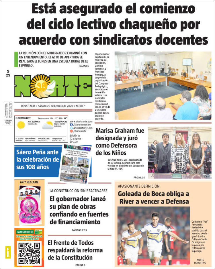 Portada de Diario Norte (Argentina)