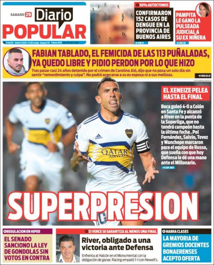 Portada de Diario Popular (Argentina)