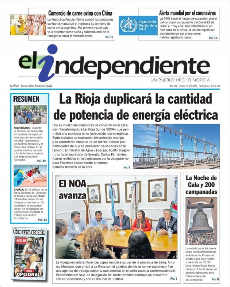 Portada de El Independiente (Argentina)