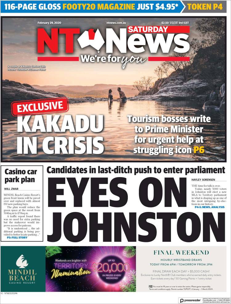 Portada de Northern Territory News (Australia)