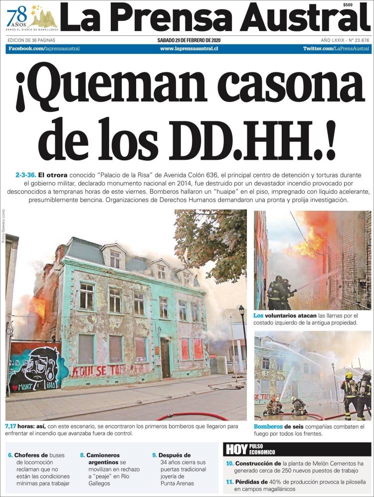 Portada de El Magallanes (Chile)