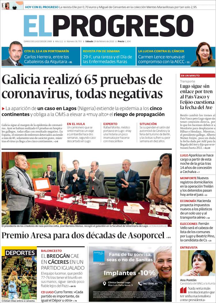 Portada de El Progreso (España)