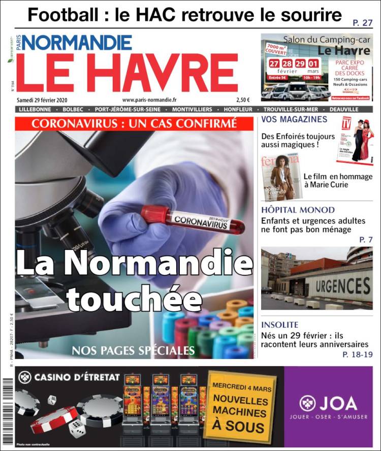 Portada de Le Havre Libre (Francia)