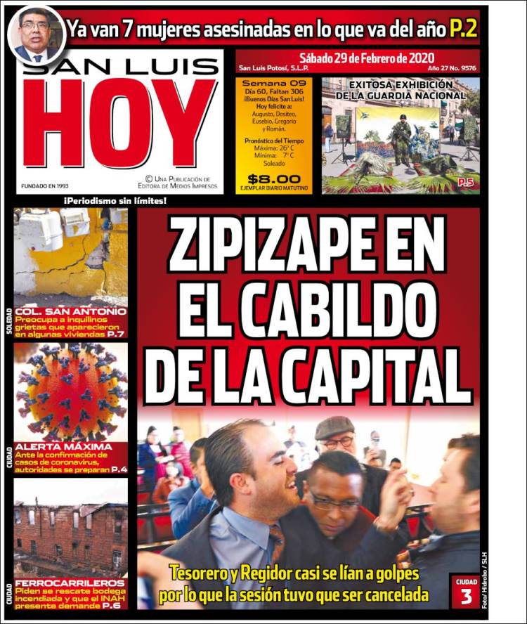 Portada de San Luis Hoy (México)