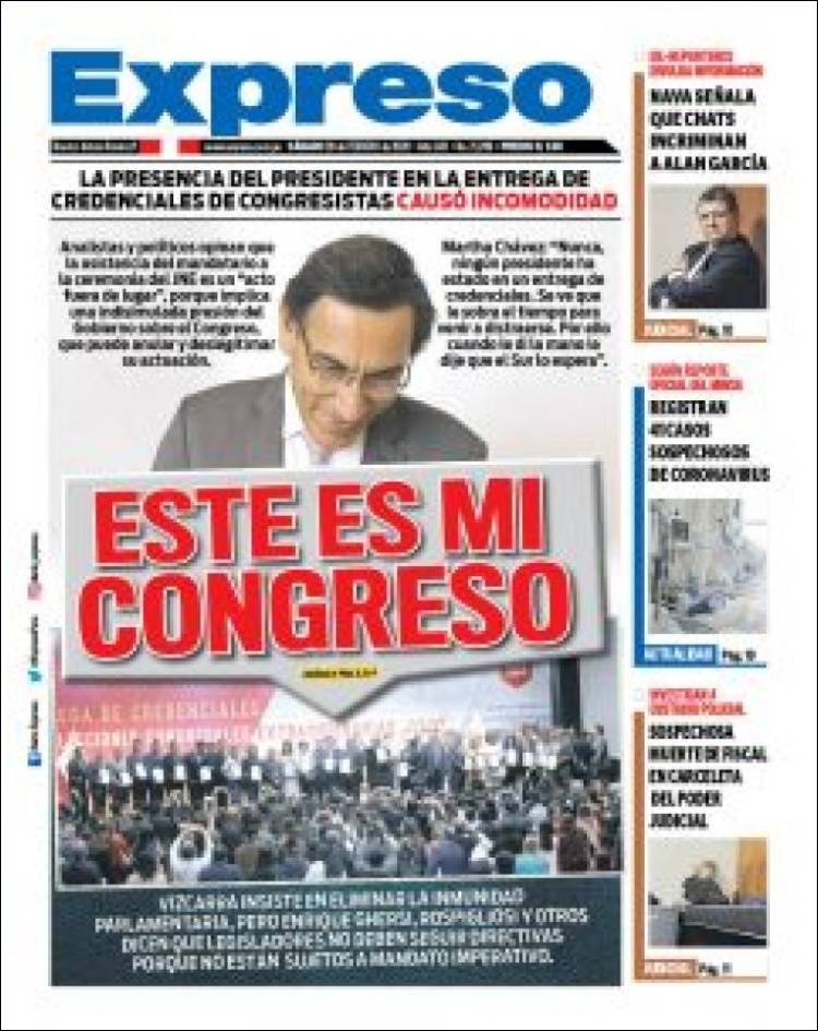 Portada de Expreso (Perú)