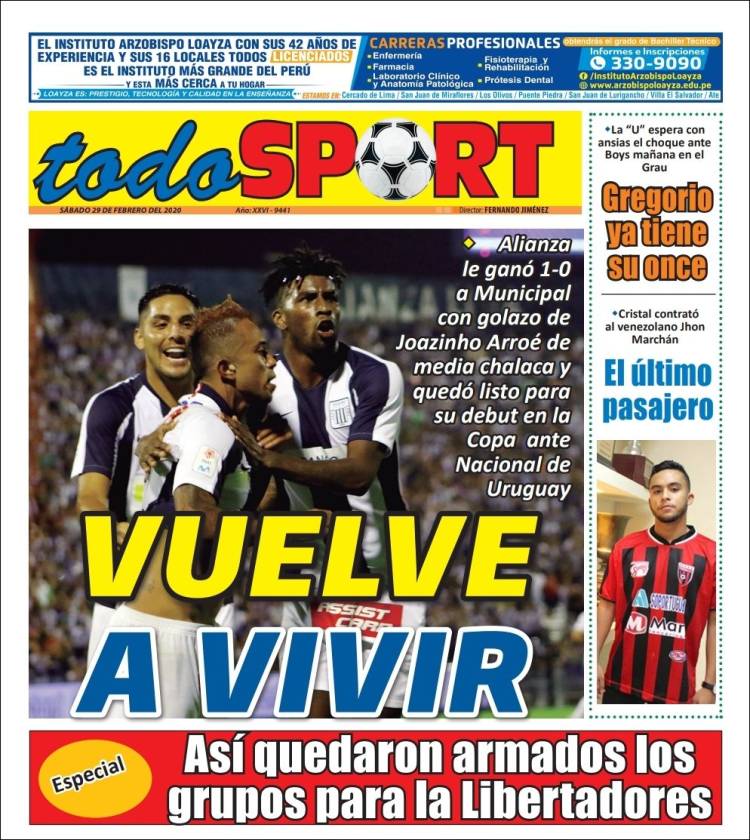 Portada de TodoSport (Perú)