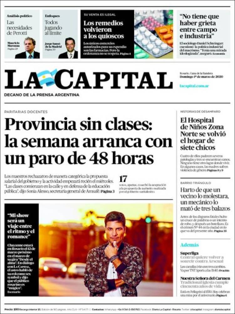 Portada de La Capital - Rosario (Argentina)