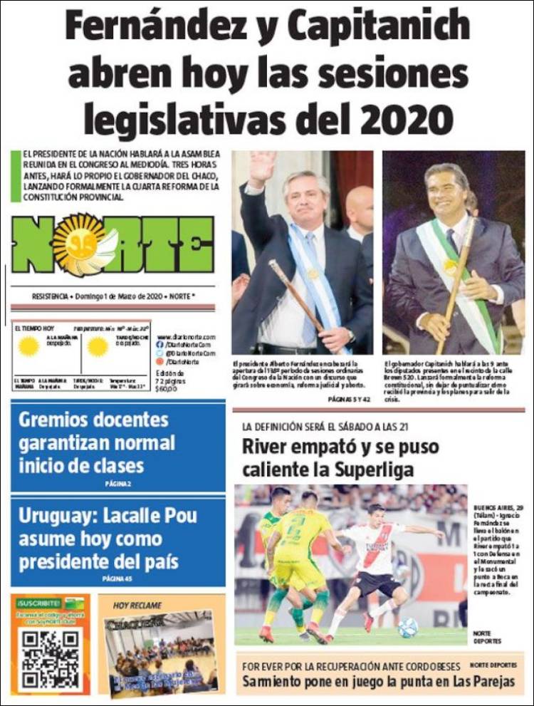 Portada de Diario Norte (Argentina)