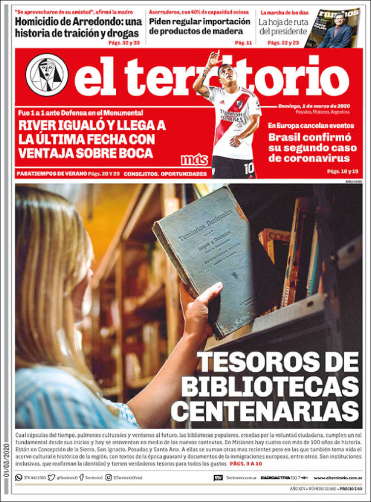 Portada de El Territorio (Argentina)